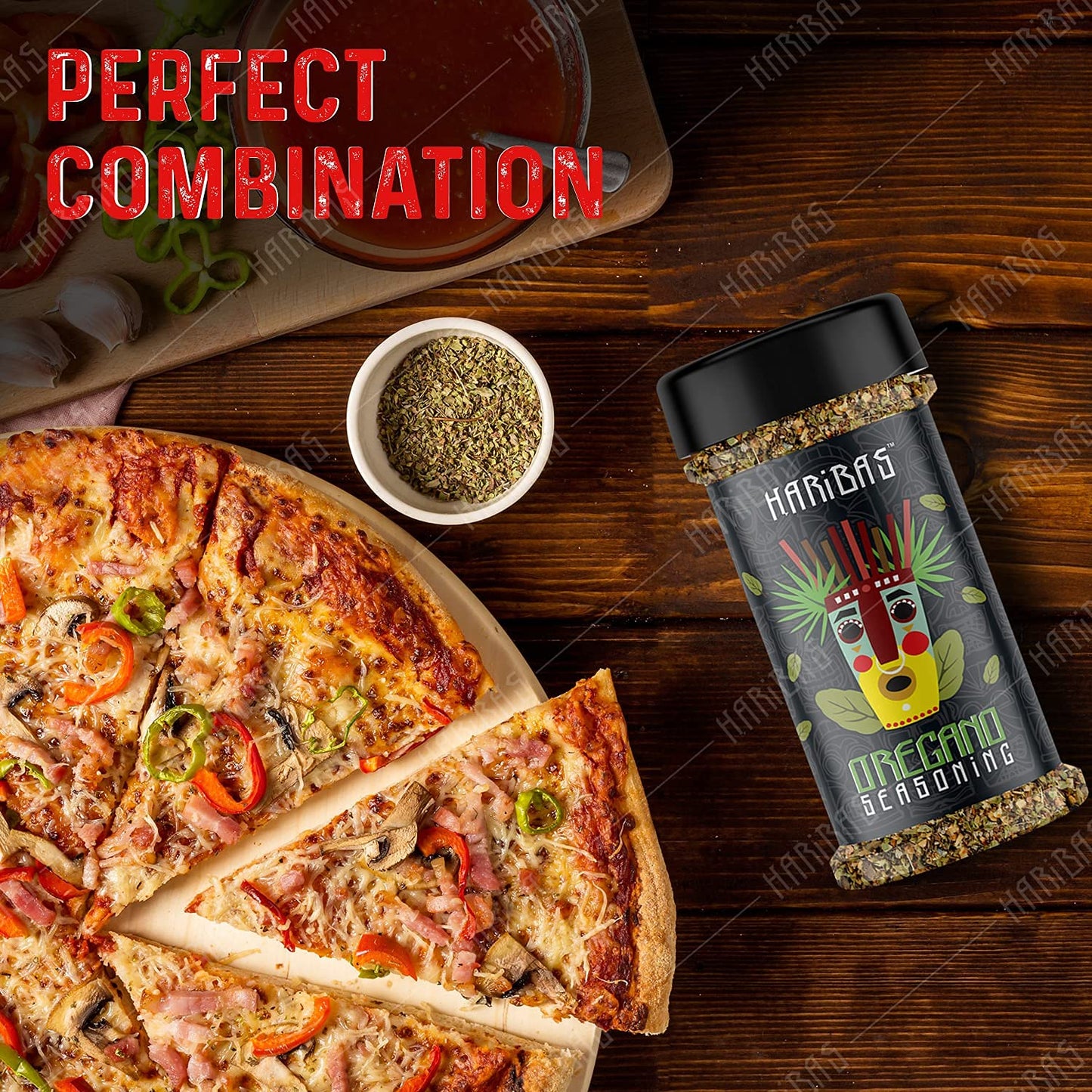 HARIBAS Dry Oregano Flakes Seasonings 100grms, Aromatic Spicy Dried Pizza Pasta Seasoning