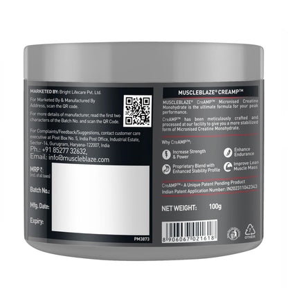 MuscleBlaze Creatine Monohydrate CreAMP™ Powder (Unflavoured, 32 Servin- image 4