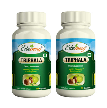 ERBZENERG Organic TRIPHALA 60 Capsules | Pack of 2