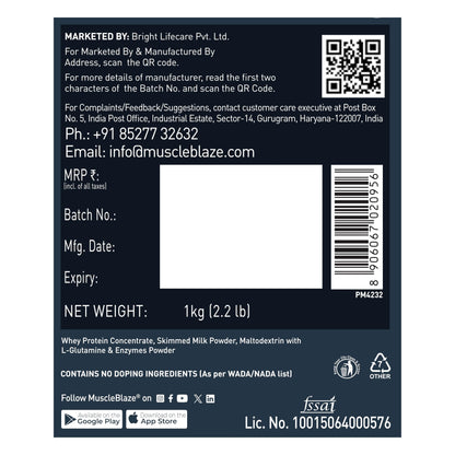 MuscleBlaze Mass Gainer XXL (Chocolate, 1kg / 2.2lbs, 10 Servings) | Wi- image 6