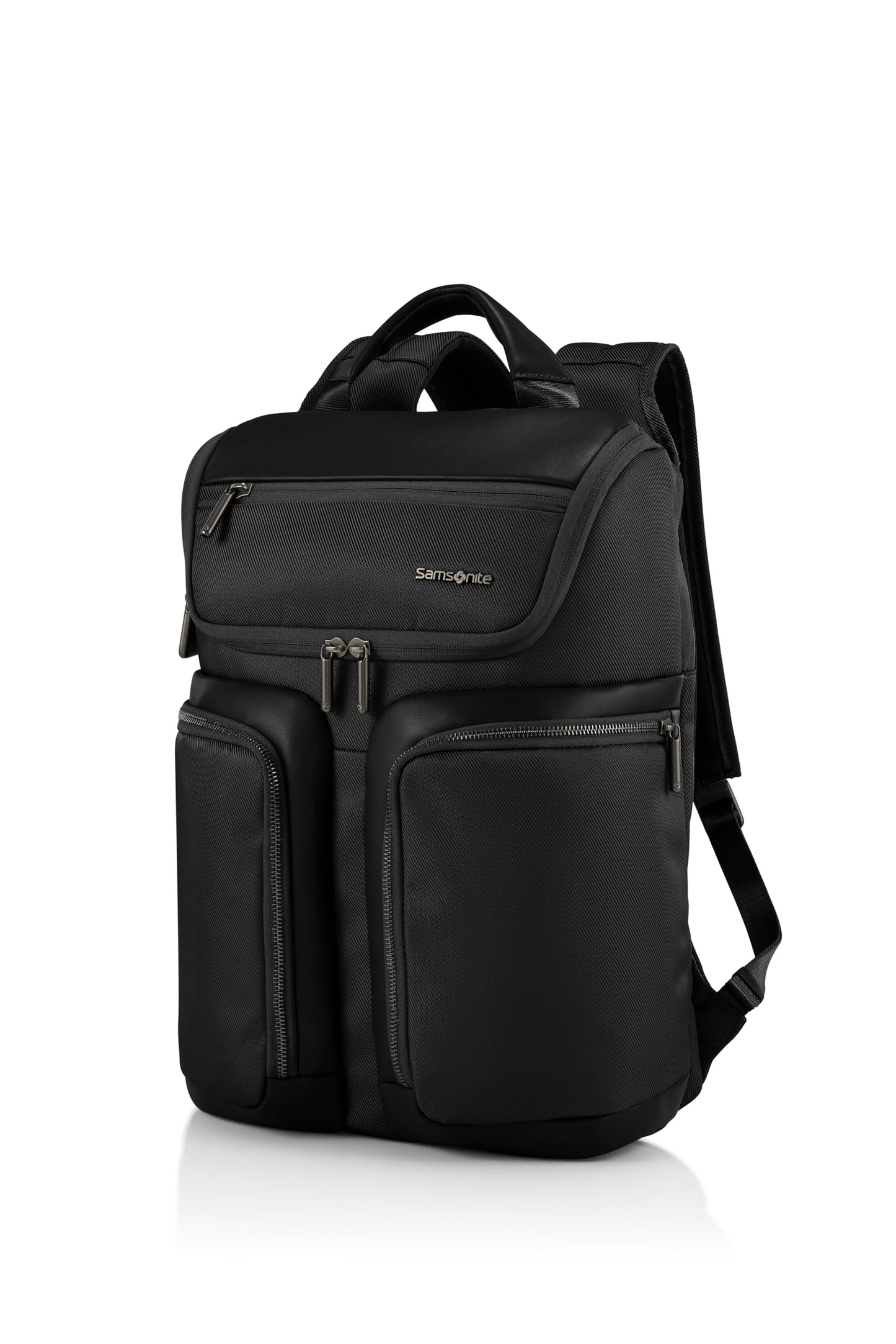 Samsonite Holborn 15.6 inch Laptop Compatibility with 9.7 inch Tablet Pocket Polyester Slim Backpack for Office in, Black