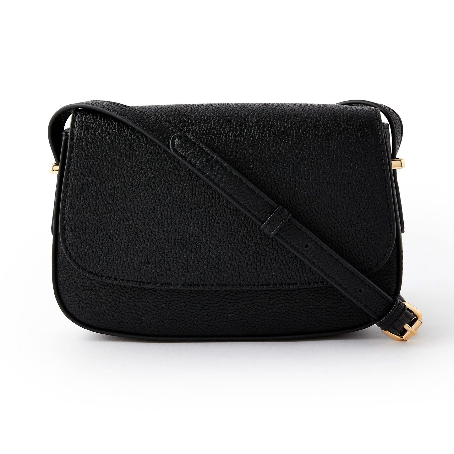 Accessorize London Women's Black Faux Leather Green Ruby Croc Sling Bag | Casual Crossbody Bag for Girls for Everyday Use, Parties, Functions, College & Office