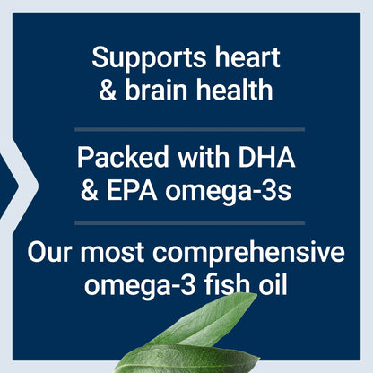 Life Extension Super Omega-3 Plus EPA/DHA Fish Oil, Sesame Lignans, Olive Extract, Krill & Astaxanthin - Heart, Brain & Joint Health Support - Gluten-Free, Non-GMO - 120 Softgels