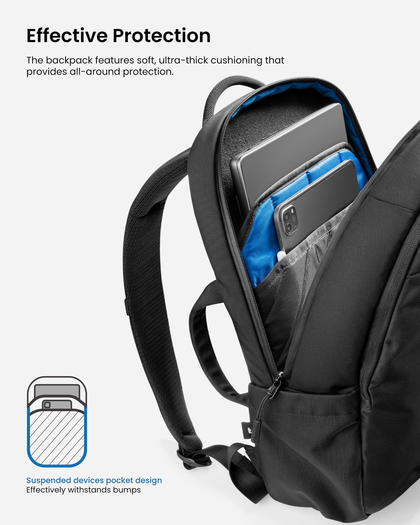 UrbanEX-T65 Laptop Backpack Black 15.6 Inch/20L