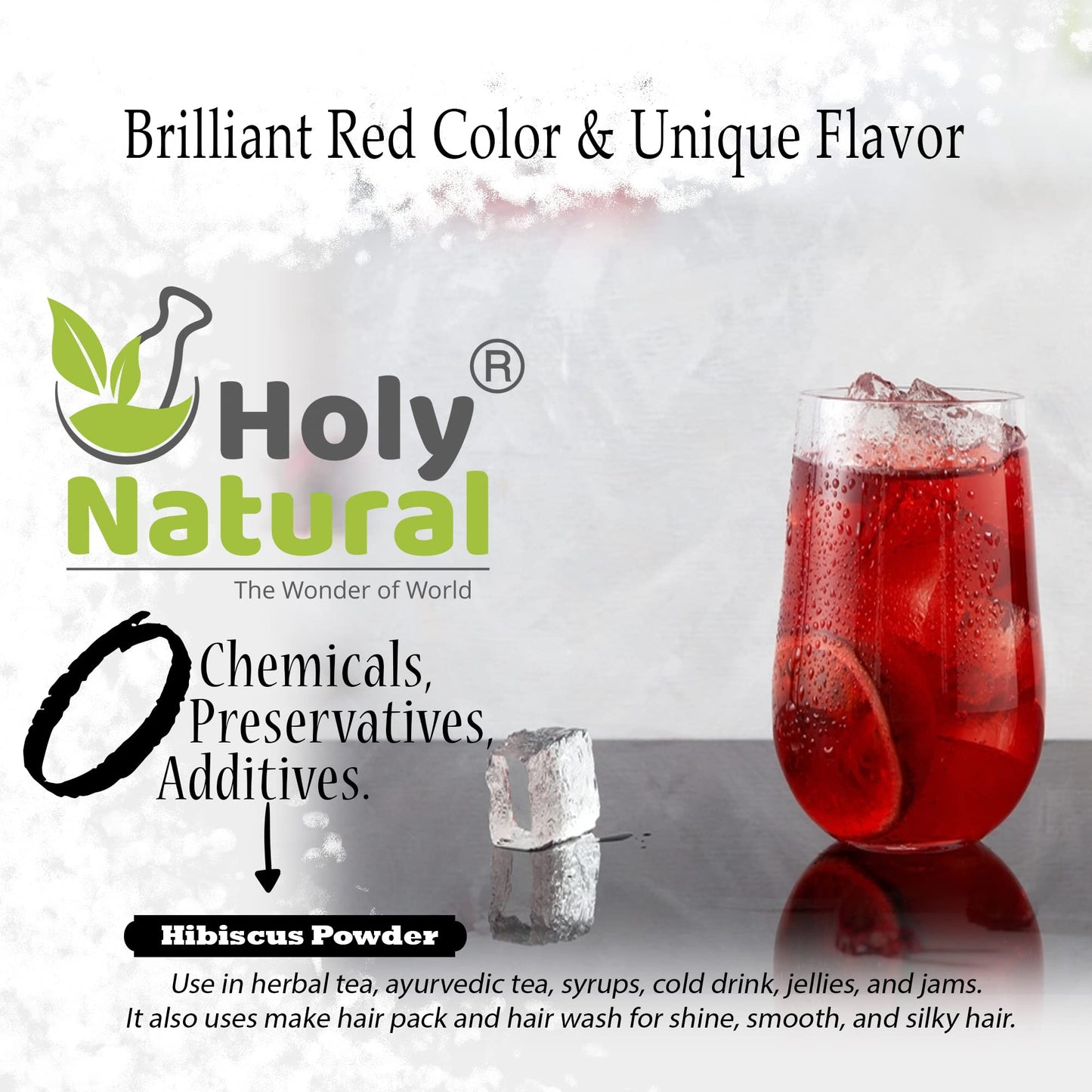Holy Natural Hibiscus Powder (100gm), Hibiscus Sabdariffa, Rosella flow- image 7