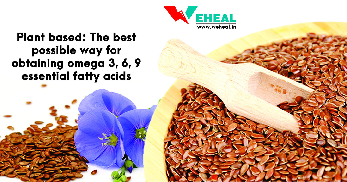 Weheal Cold Pressed Flaxseed Oil 1000mg | Omega 3, 6 & 9 for Heart, Joints & Digestion | 60 Softgel Capsules | Pack of 3 | Non-GMO & Fish-Free