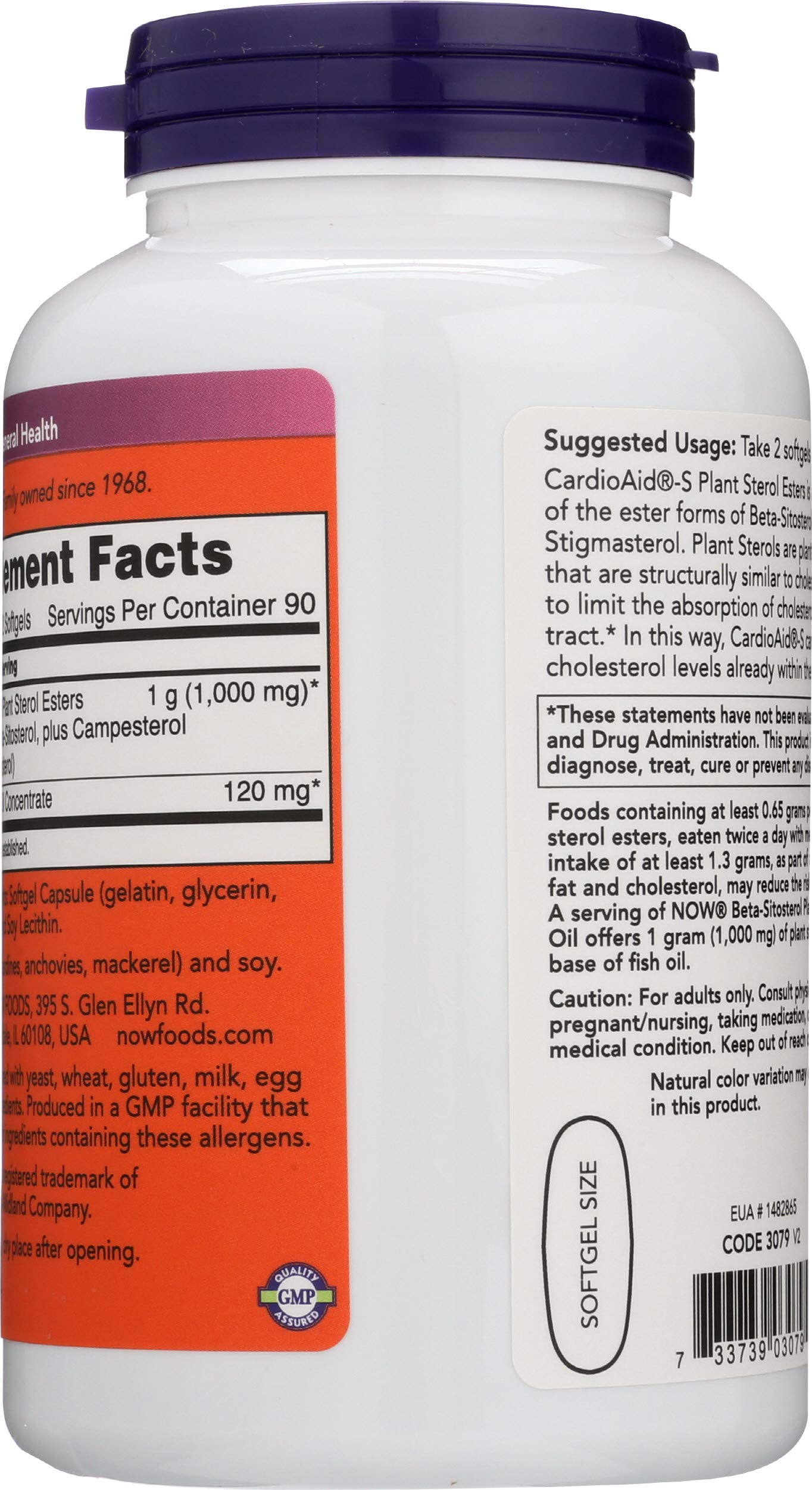 Beta-Sitosterol Plant Sterol Softgels Now Foods 180 Softgel- image 7