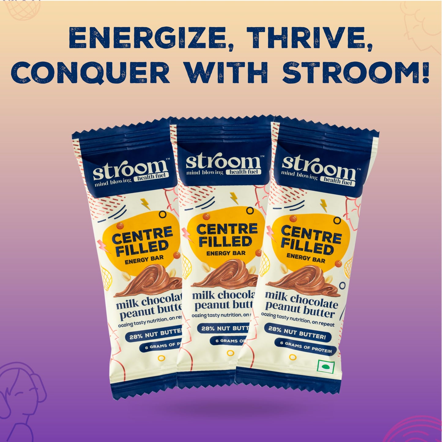 STROOM Asia's First Centre Filled Energy Bars | 6g Protein (8 Bars, 36- image 4