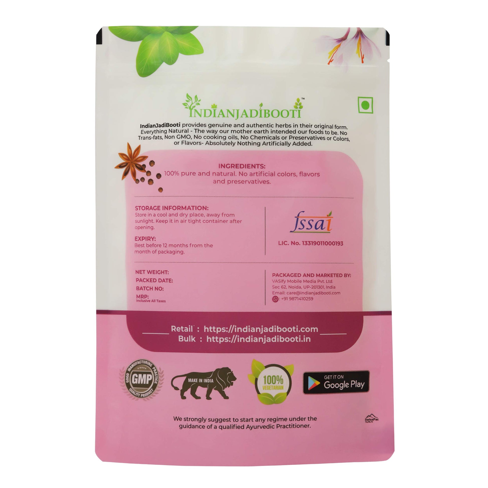 IndianJadiBooti Shatavari White Powder, 400 Grams Pack- image 6