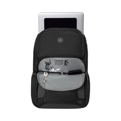 WENGER, New Essentials 2023, XE Tryal Backpack, 15.6 inches Laptop Pocket (23 liters), 44 cm, Recycled Polyester PVC, Black, 612735, Travel Bag with Tablet Pocket | Swiss Designed