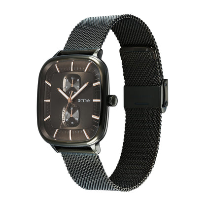 Titan Avant Garde Quartz Multifunction Brown Dial with Green Color Stai- image 4