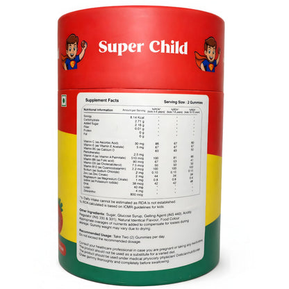 Kids Multivitamin Gummies with DHA | Supports Brain & Immune Health | Essential Vitamins & Minerals | Natural Strawberry Flavour | 30 Gummies | 4+ Years
