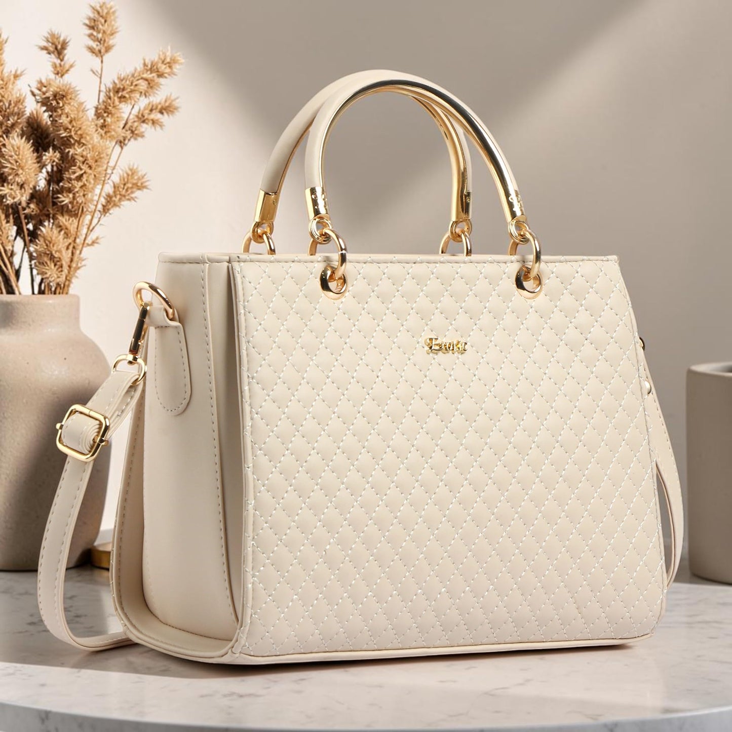 EXOTIC® Studded hand bag for Girl/Women (OFF WHITE)
