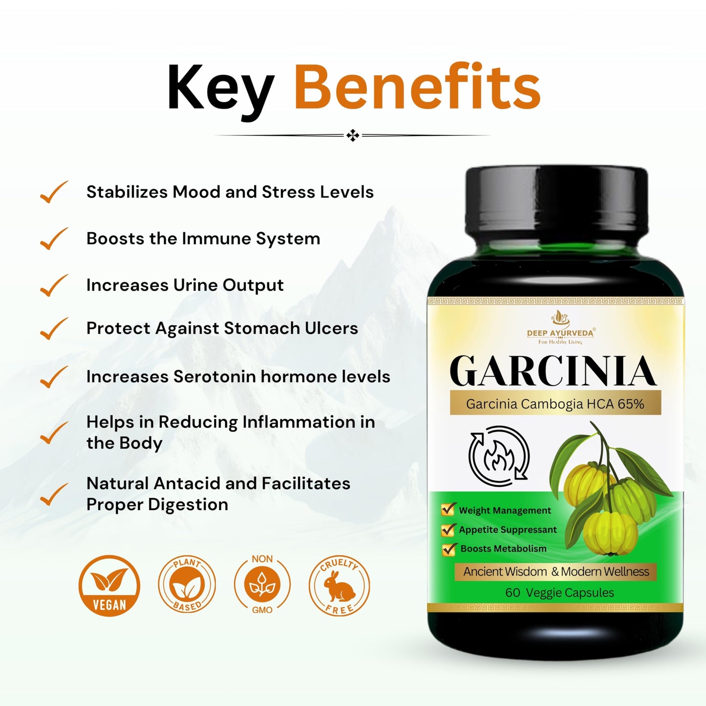 Deep Ayurveda Garcinia Vegan Capsules