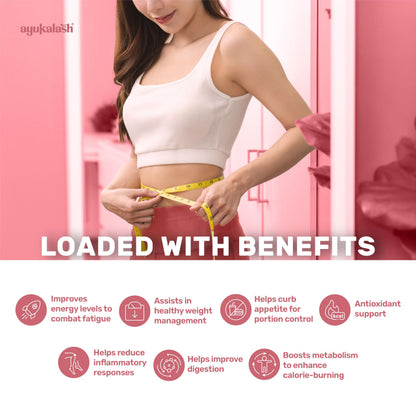 Ayukalash Weight ‘n’ Shape Tablets (30) – L-Carnitine, Garcinia, Green Tea & Green Coffee, Vegan – Men & Women