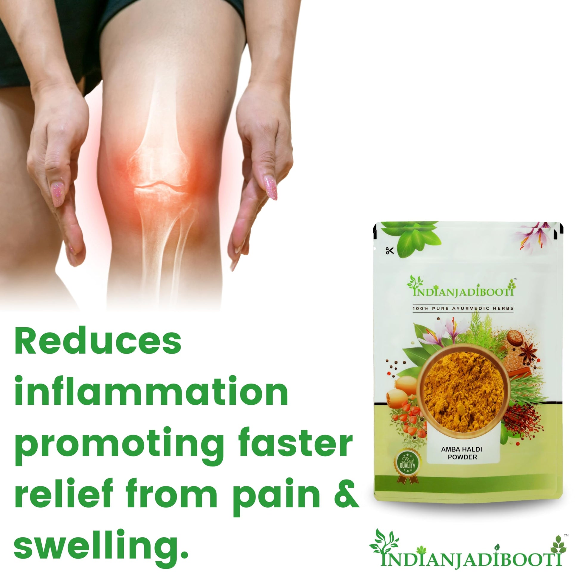 IndianJadiBooti Amba Haldi Powder - Kasturi Turmeric Churn - Curcuma am- image 7