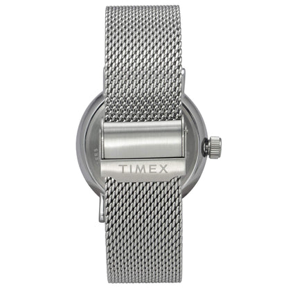 TIMEX Analog Watch for man with Grey Round Dial & Silver Stainless Steel Bracelet Band Water Resistant Men's Wrist Watches - TWEG20000