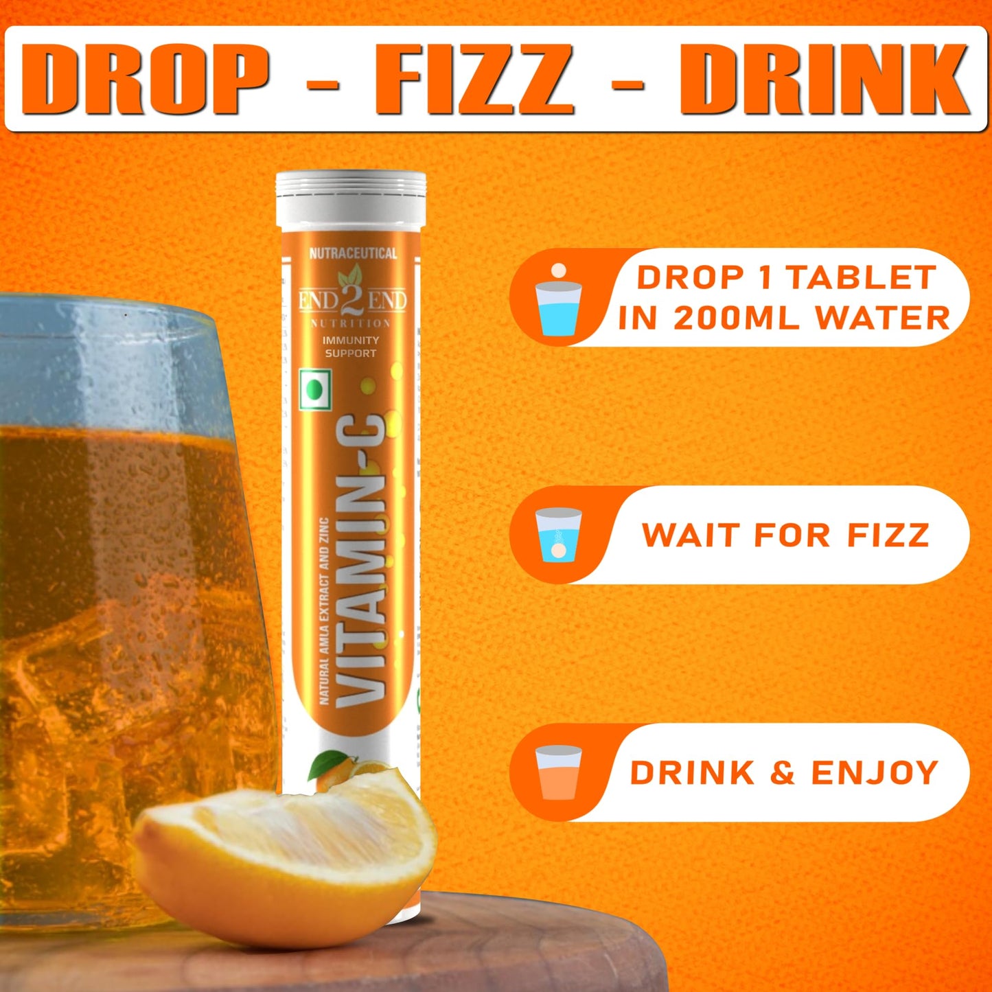 End2End Nutrition Vitamin C Natural Amla Extract with Zinc for Immunity- image 2