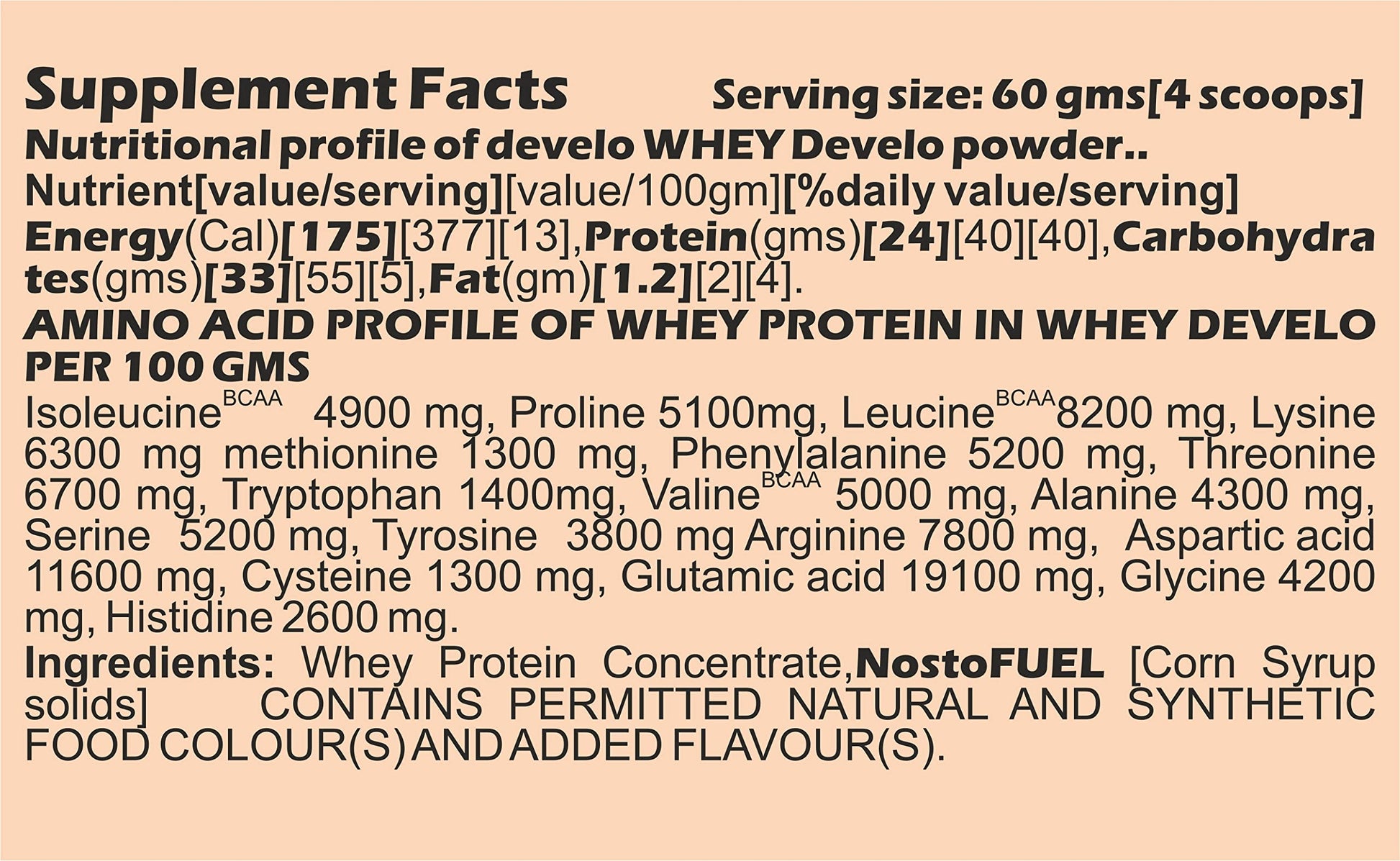 Develo Whey Protein Powder - 500 g (Kesar Badam)- image 6