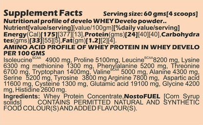 Develo Whey Protein Powder - 500 g (Kesar Badam)- image 6