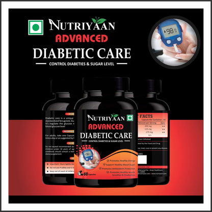 Nutriyaan Diabetic Care for Super Berberine Balanced Blood Sugar Support (60 Capsules)