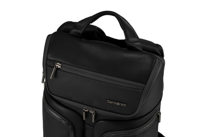 Samsonite Holborn 15.6 inch Laptop Compatibility with 9.7 inch Tablet Pocket Polyester Slim Backpack for Office in, Black