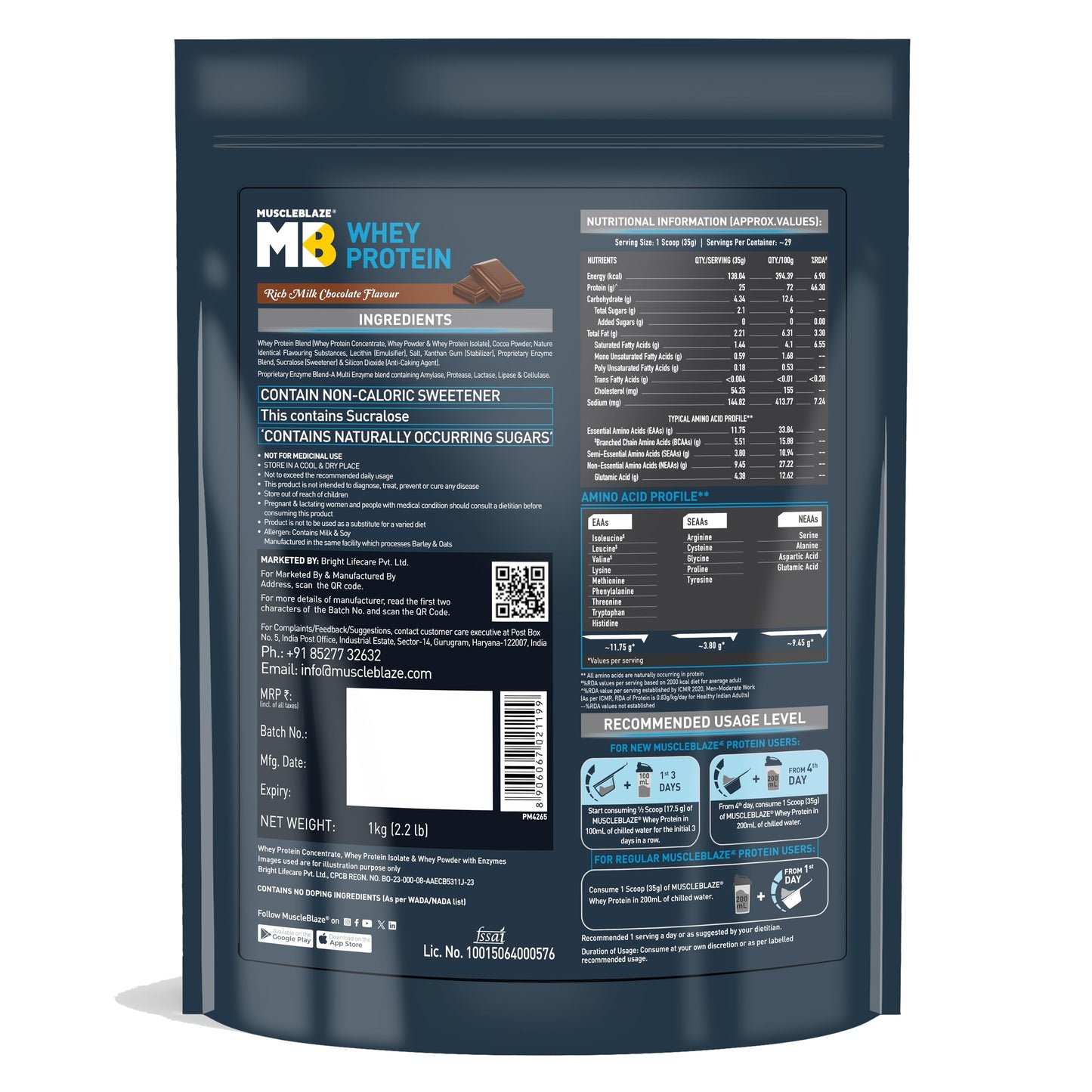 MuscleBlaze 100% Whey Protein, Ultra Premium Blend with Whey Protein Co- image 8