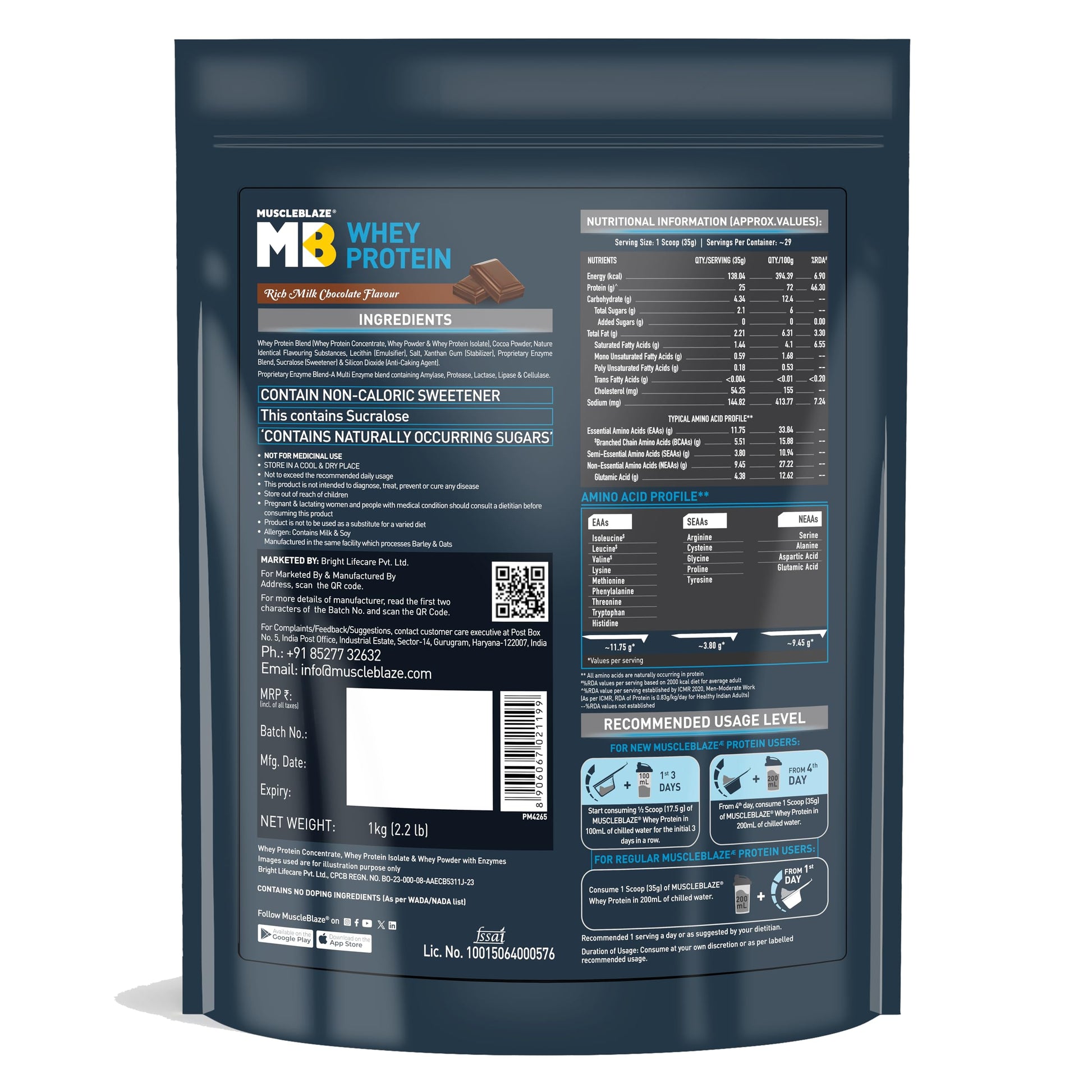 MuscleBlaze 100% Whey Protein, Ultra Premium Blend with Whey Protein Co- image 8