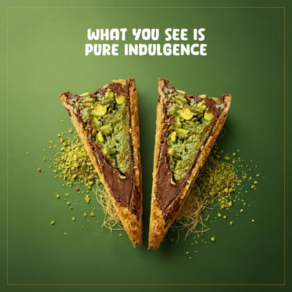 Choco Blast Dubai Kunafa Flavor Chocolate Pistachio Filled Waffle Cone Gift Box