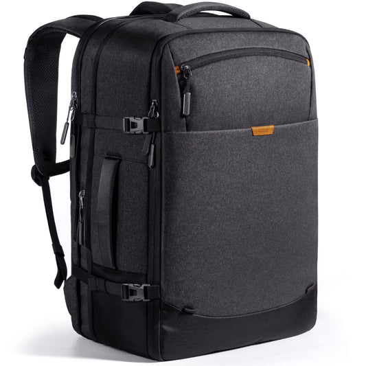 Inateck Large Airline Approved Carry-On Travel Backpack, Black, 46.2L, Expandable Travel Backpacks for Women and Men
