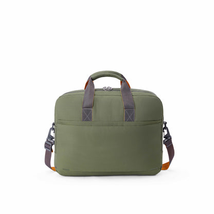 American Tourister Urban Biz Office Briefcase | 2 Compartments | Front Quick-Access Pocket | 14 Inch Laptop Compatible | Messenger Bag for Business | Detachable Shoulder Strap | Green