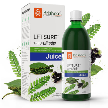 Krishna's LFT Sure Juice – Enriched With 13 herbs - Natural Liver Cleanse & Detox Drink | Supports Liver Health & Digestion - 1000 ml