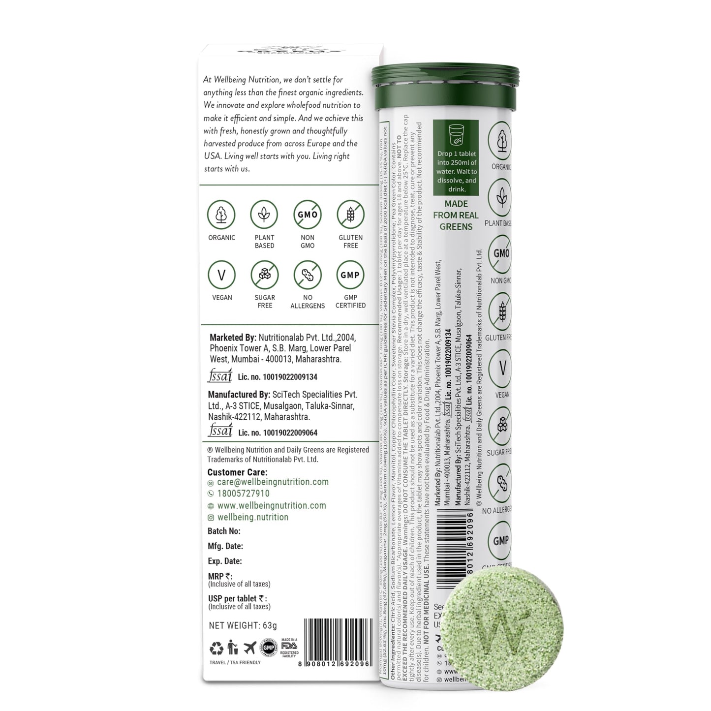 Wellbeing Nutrition Daily Greens | Wholefood Multivitamins with Vitamin- image 2