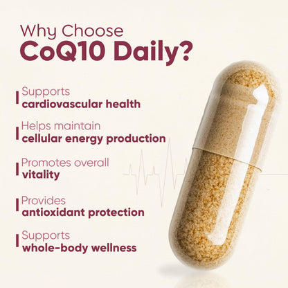Vitaminnica Coenzyme Q10 200mg Double Strength Ubiquinone | 60 Veg Capsules | Supports Heart Health, Boosts Stamina & Powerful Antioxidant | Highly Absorption Formula