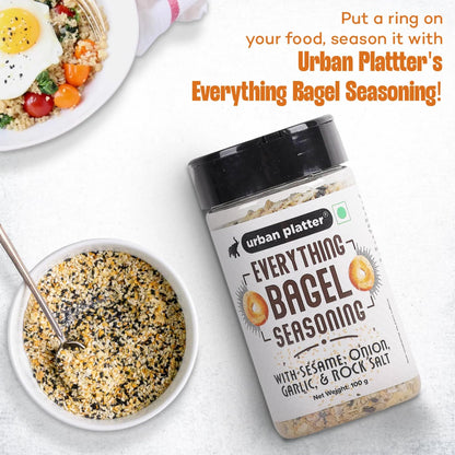 Urban Platter Everything Bagel Seasoning, 100g (Classic American Seasoning Blend with Onion Flakes, Garlic, Sesame Seeds and Pink Salt | Season toasts, breads and salads)