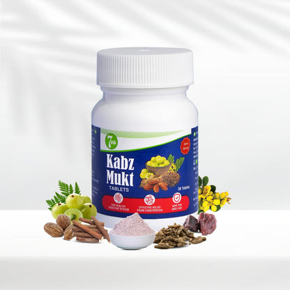 Kabz Mukt 30 Tablets Ayurvedic Constipation Relief | Supports Digestive Health | Clears Colon | Regulates Digestion | Addresses Low Fiber Diet (Pack of 3, Normal)