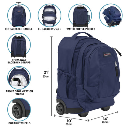Jansport Unisex Navy Backpack - JTN89003-NAVY-X