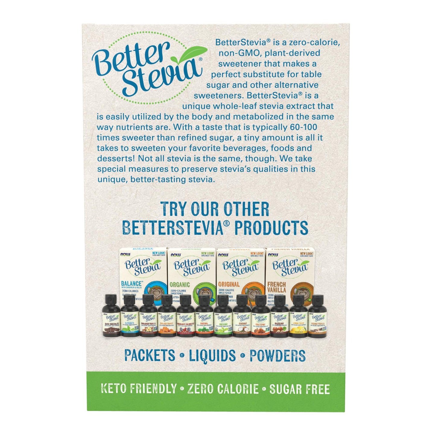 NOW Foods Organic BetterStevia,75 Packets- image 6