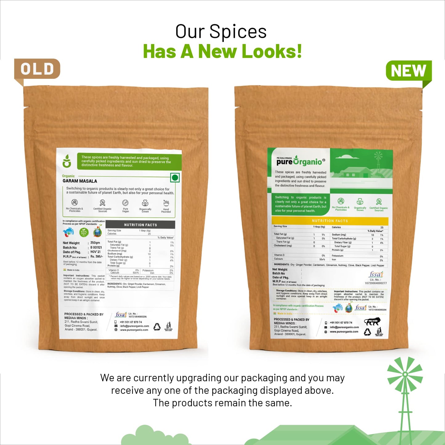 Pure Organio Organic Garam Masala Powder for Daily cooking NPOP Organic Certified (100 Gm)