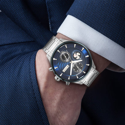 Titan Regalia Maritime Blue Dial Quartz Multifunction Stainless Steel S- image 5