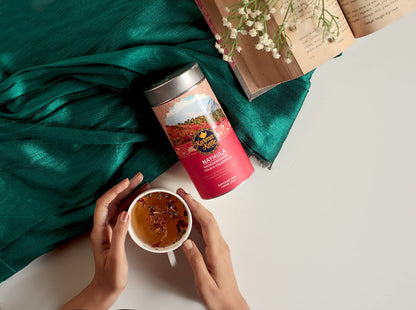 Karma Kettle Nathula Caffeine Free Tea with Rhododendron, Tulsi & Marigold, 50 GMS Loose Leaf in Tin, 50 g