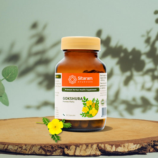 Sitaram Ayurveda Gokshura Capsules 60 Nos | More Potent 600 MG Extract (other br