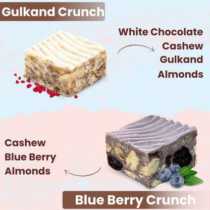 THE SWEET BLEND All Flavours Crunch Box 500g | 20 Unique Flavoured Chocolate Mithai | Sweet & Crunchy Indian Snack | Assorted Sweets Gift Pack for Raksha Bandhan - Rakhi