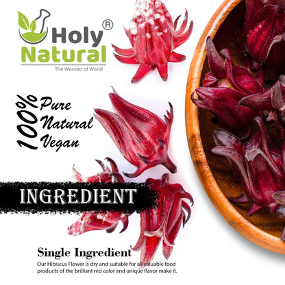 Holy Natural Hibiscus Powder (100gm), Hibiscus Sabdariffa, Rosella flow- image 6