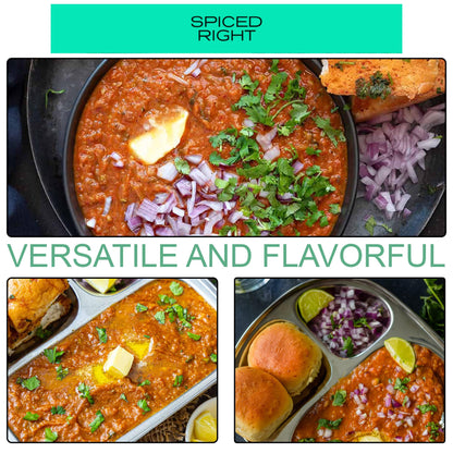 Spiced Right: Bombay Pav Bhaji Masala - Authentic 200g Blend for Pav Bhaji, Easy Cooking & Irresistible Flavors
