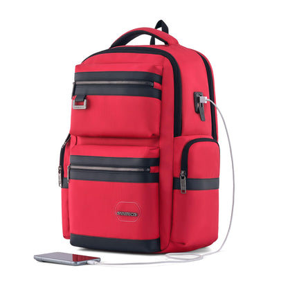 ONNIRICO Carbon Crest Water Resistant Laptop Backpack, 30.5L, Hard Red, 15.6" Ba