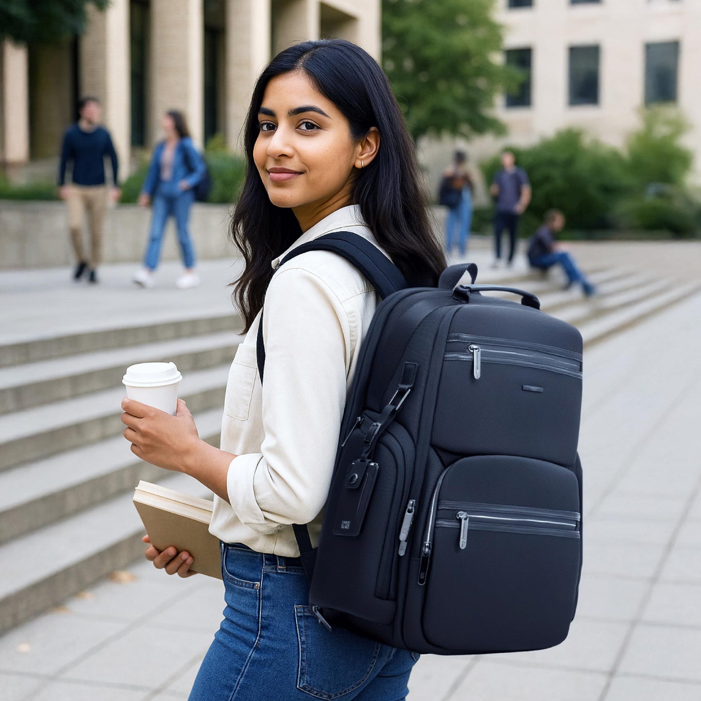 ICON The Overnighter Laptop Backpack 30L Large | Durable Oxford Fabric, Fits 15.6" Laptops | USB Charging Port, Luggage Sleeve | Water-Resistant, Multipurpose Unisex Bag for Short Trips.