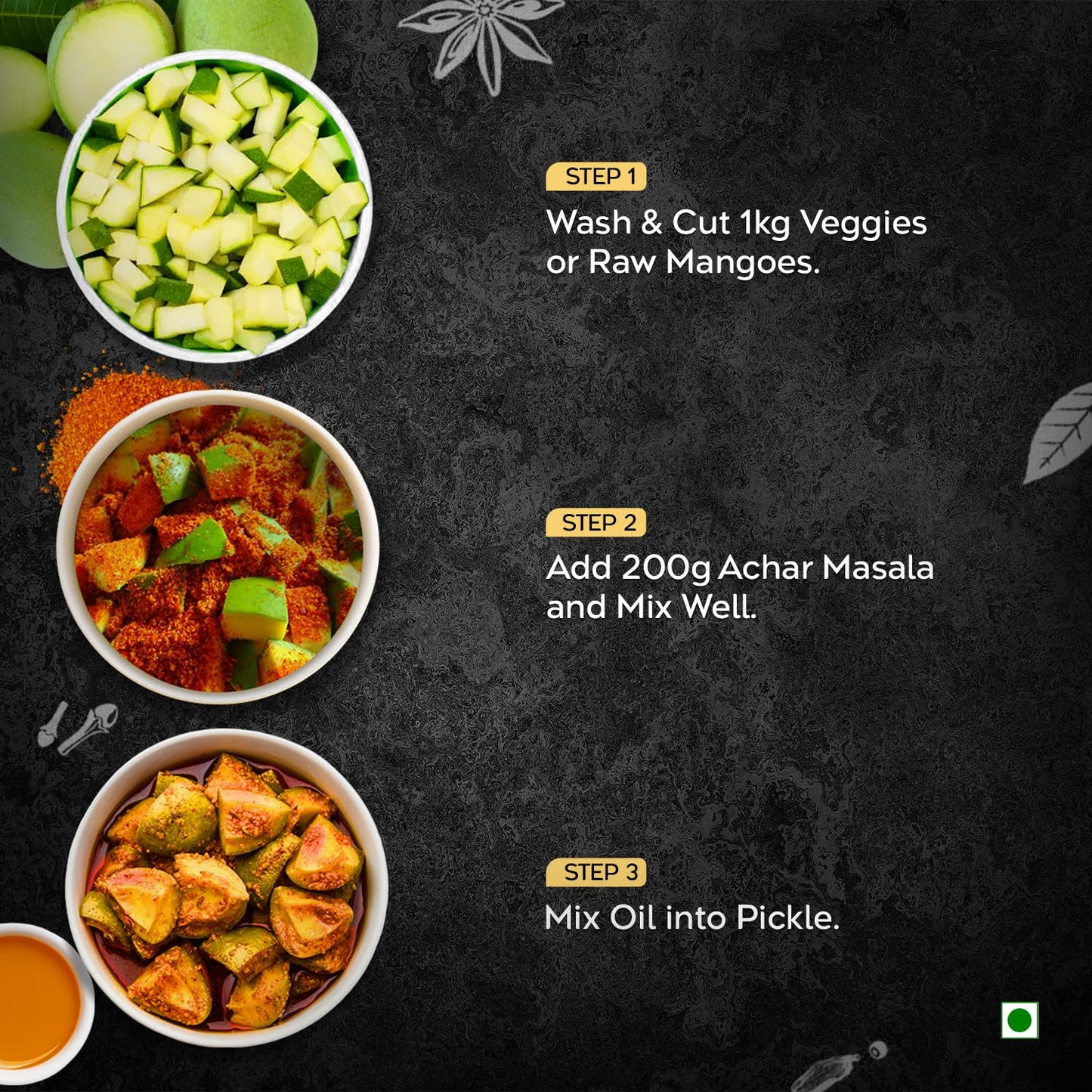 Pushp Brand Achar Masala | 200 G | Premium Blend of Traditional Spices | Ready-to-Use Pickle Mix | Authentic Homemade Pickle Masala | No Added Preservatives