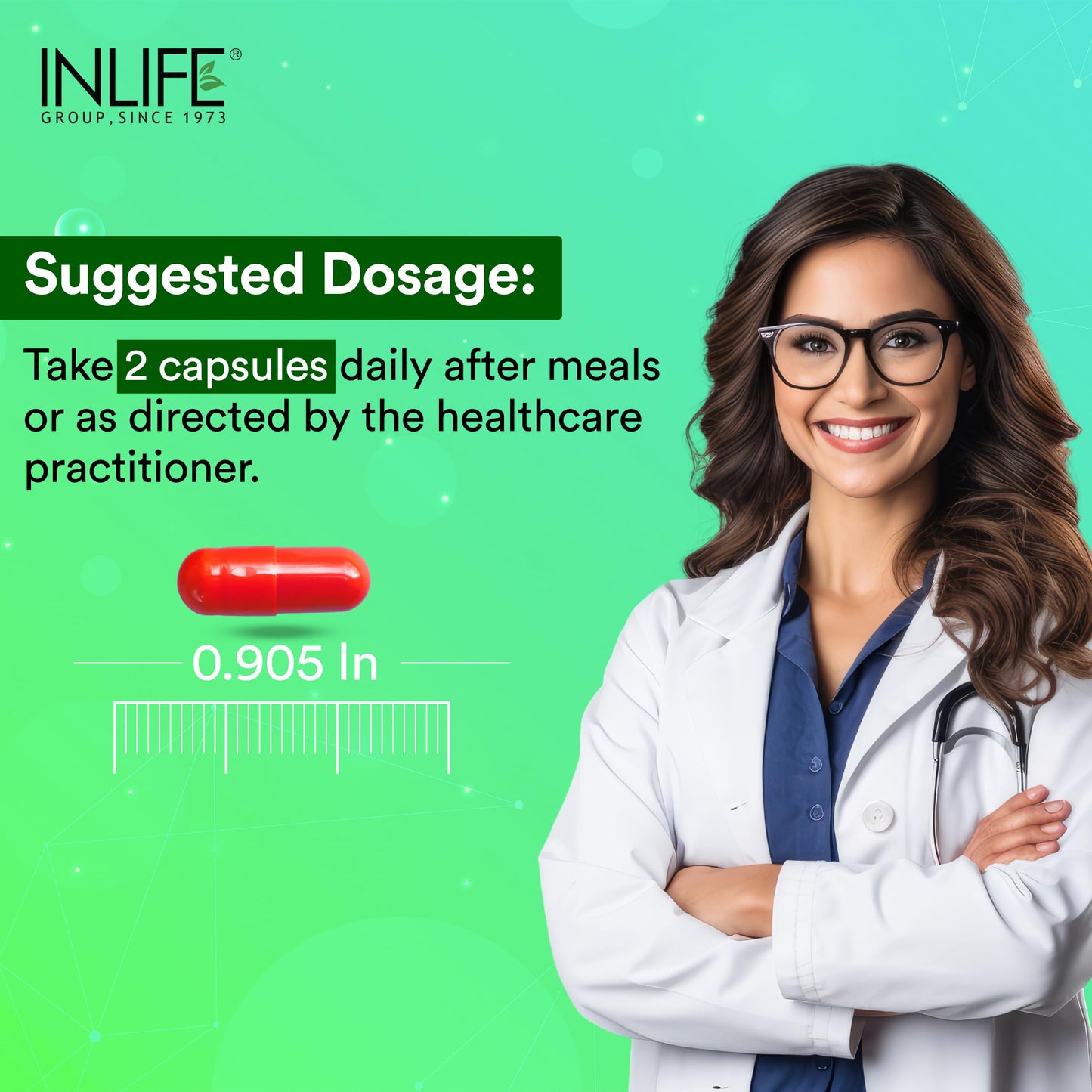 INLIFE Magnesium Glycinate Supplement 1100mg (Elemental Magnesium 242mg) with Zinc 10mg (as Zinc Picolinate) Per Serving, Relaxation & Healthy Muscle Function - 120 Capsules (Pack of 1, 120, count)