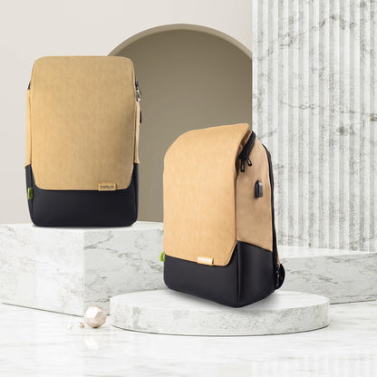Timus Magnet Business Premium Backpack Waterproof fit 15.6 Inch Laptop Backpack with USB Charging Port | 22 Liters Travel Durable Backpack for Men and Women and Working Professional in Beige Color